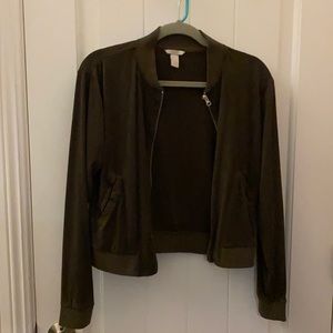 Green zip up
